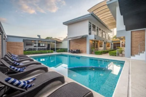 Private outdoor pool area in Casa Havana